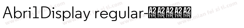 Abri1Display regular字体转换